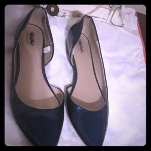 Blue Patent Leather Flats